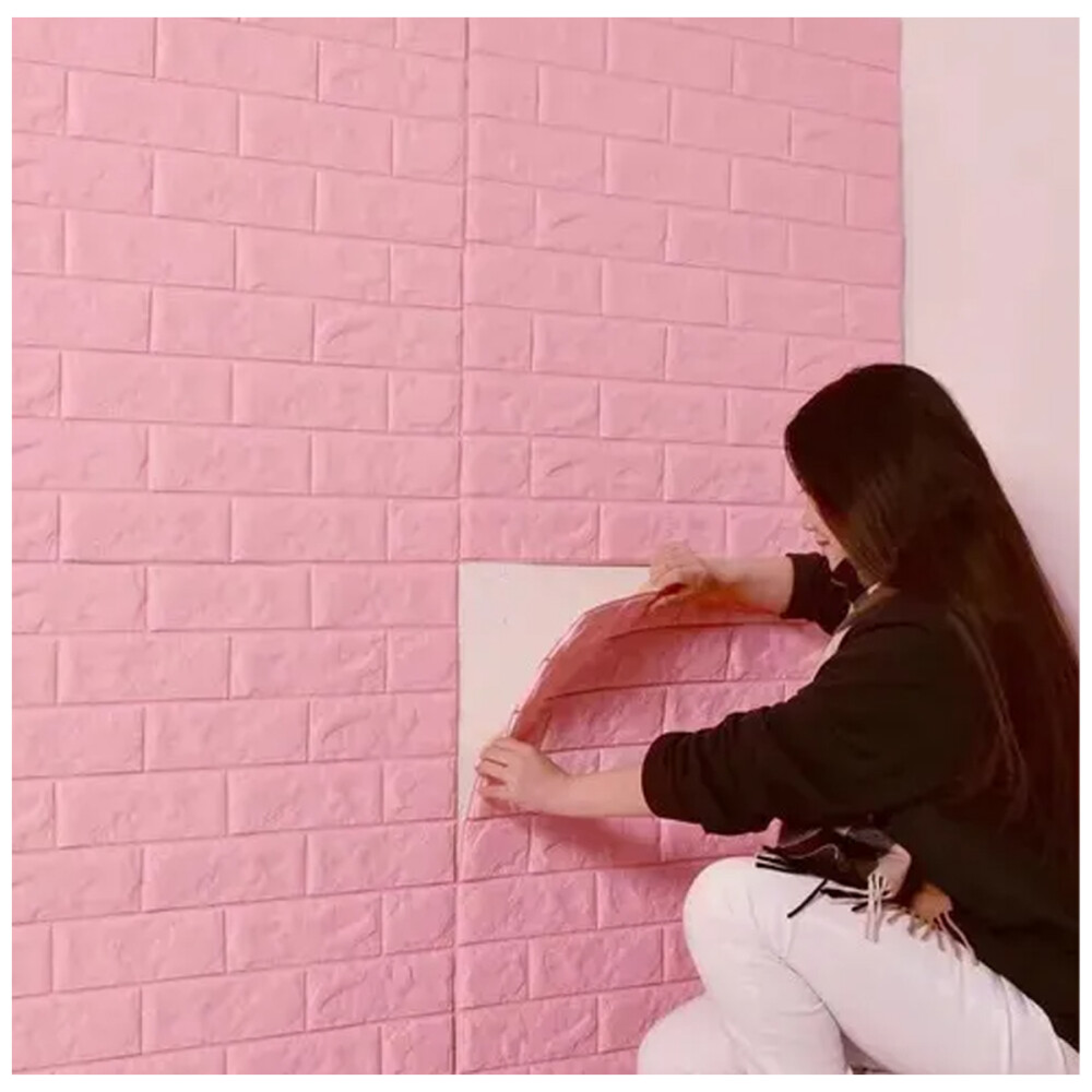 Placas Autoadhesivas Para Revestimiento De Pared Pack x100 Rosa