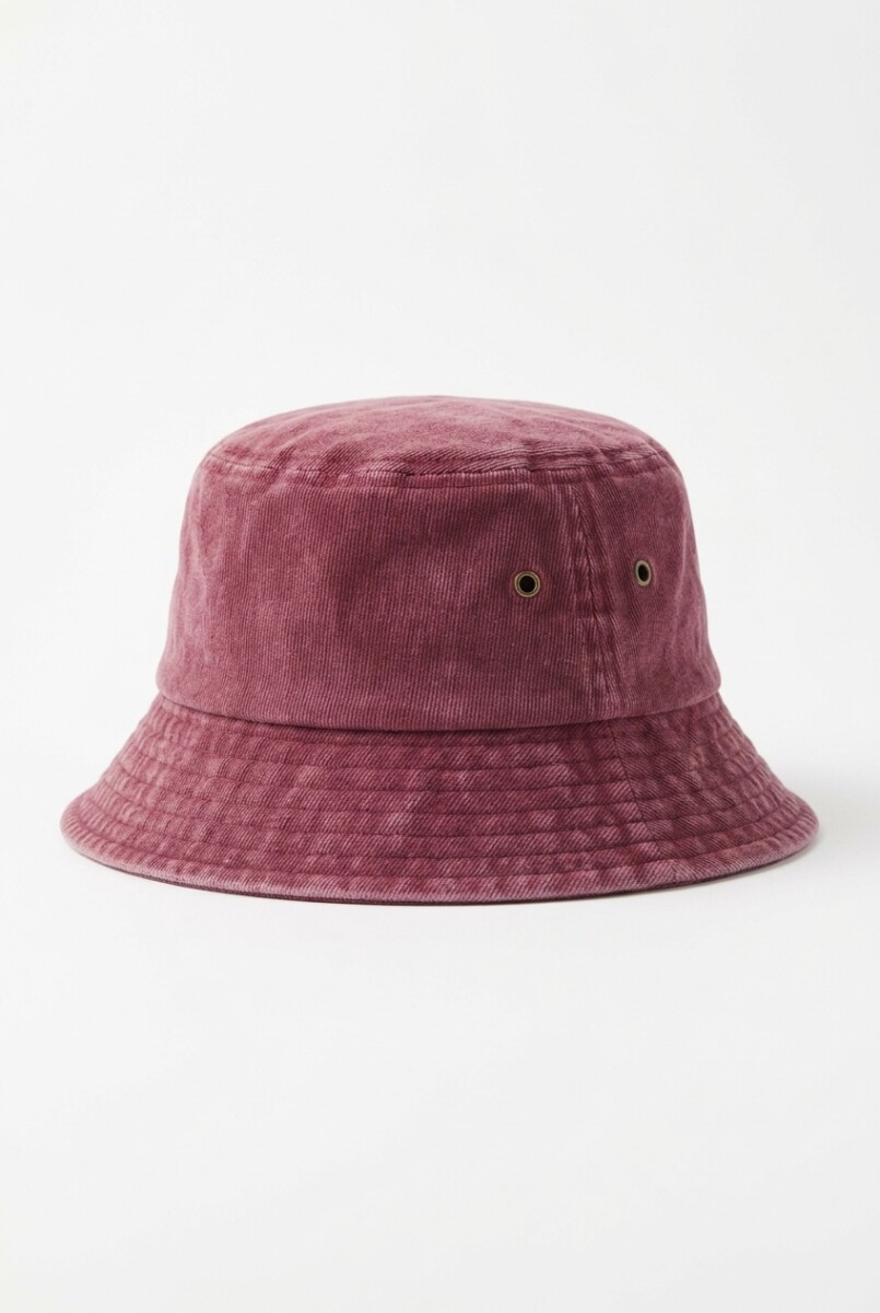 Gorro bucket washed - bordo 