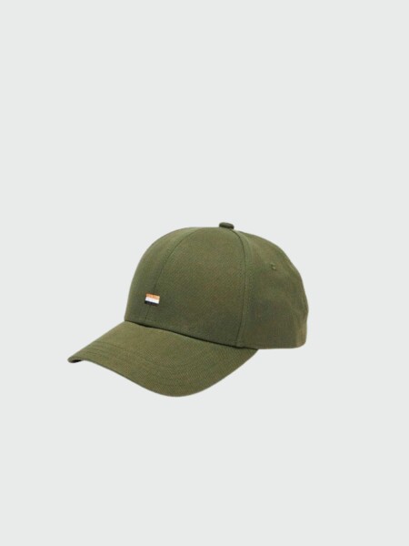 Hugo Boss - Gorro con visera de algodón con logo bordado Verde