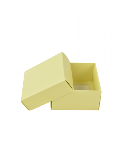 Caja Cuadrada 8x8x4,5 cm AMARILLO PASTEL