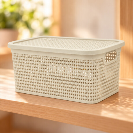 Caja simil ratán 4 lts BEIGE