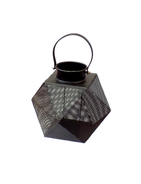 FAROL GEOMETRICO 15X15X7.5CM MARROCO NEGRO FAROL GEOMETRICO 15X15X7.5CM MARROCO NEGRO