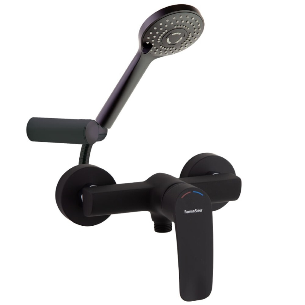 GRIFERÍA DE DUCHA MODELO NEW FLY NEGRO MATE RAMON SOLER Grifería De Ducha Modelo New Fly Negro Mate Ramon Soler