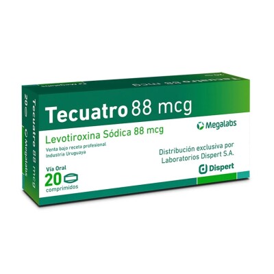 Tecuatro 88 Mcg. 20 Tabletas Tecuatro 88 Mcg. 20 Tabletas