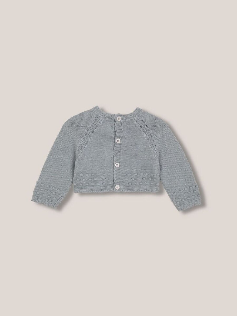 Jersey Con Detalles De Punto Bobo Verde Suave