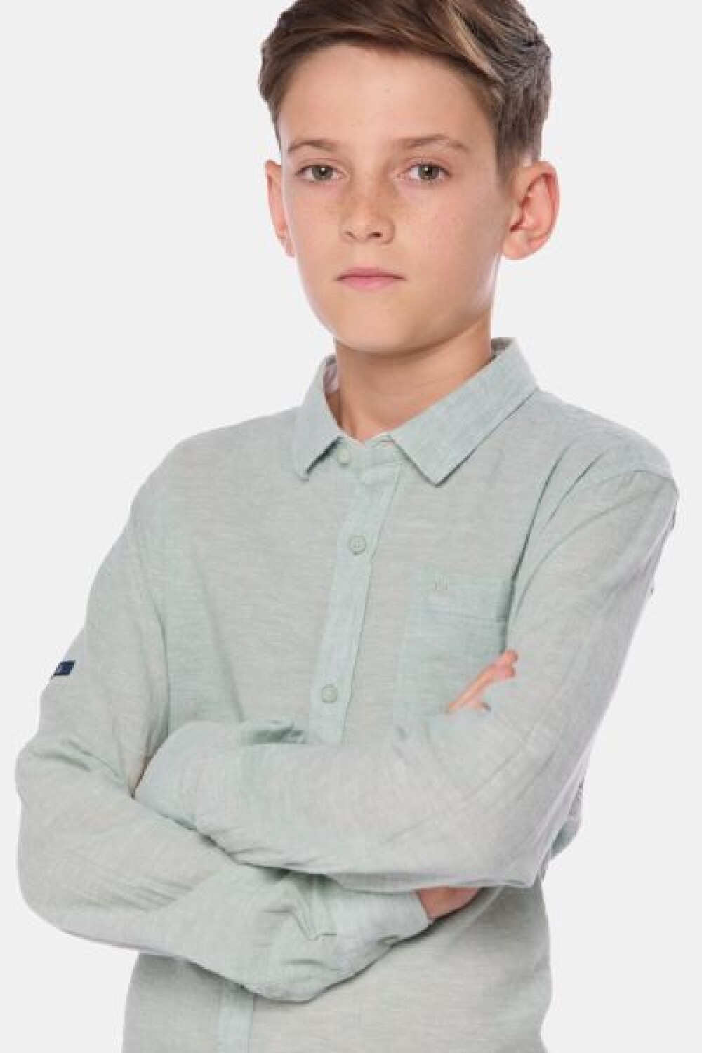 CAMISA DE LINO Menta
