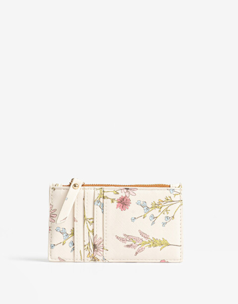 Tarjeteros Tarjetero Con Cierre - Estampado Flores