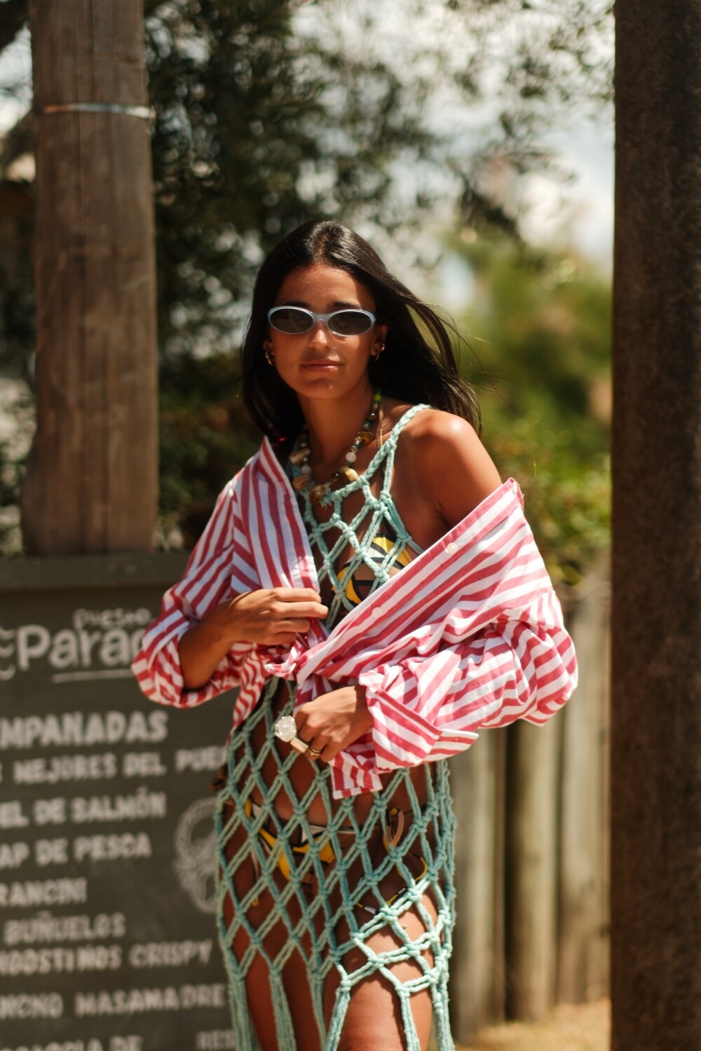 Beach Net Dress Verde Agua