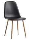 Silla de comedor JONSTRUP polipiel negro Silla de comedor JONSTRUP polipiel negro