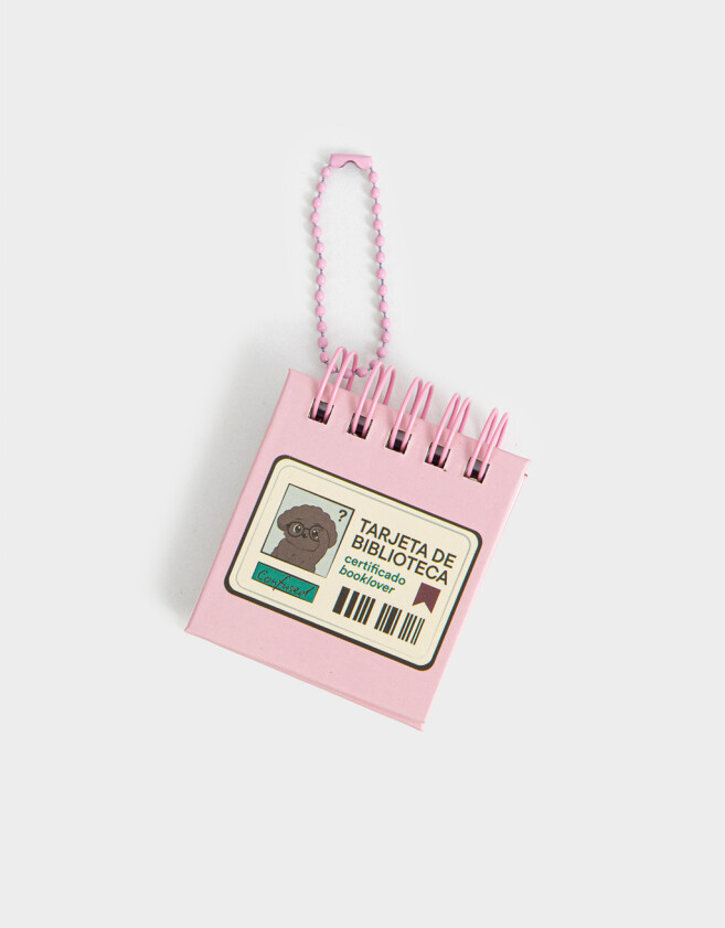 Anotadores Cuadernos y Memos Mini Memo Espiralado Con Cadenita Para Colgar - Rosa Claro