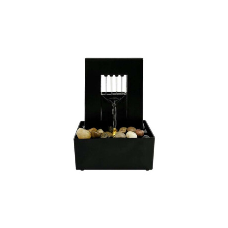 Fuente de Agua electrica con piedras y luz Negro
