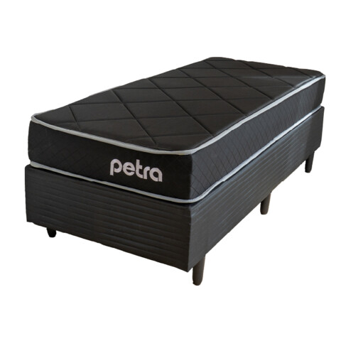 Sommier Somier Colchón 1 Plaza Espuma 20cm 150kg Reversible Color Negro Sommier Somier Colchón 1 Plaza Espuma 20cm 150kg Reversible Color Negro