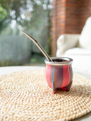 KIT MATERO AUSTRALIS RAYAS TRAMADAS CORAL Y VIOLETA