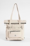Mochila shopper con bolsillo removible beige