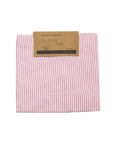 DELANTAL ALGODÓN 60x85CM ROSA CON LINEAS DELANTAL ALGODÓN 60x85CM ROSA CON LINEAS