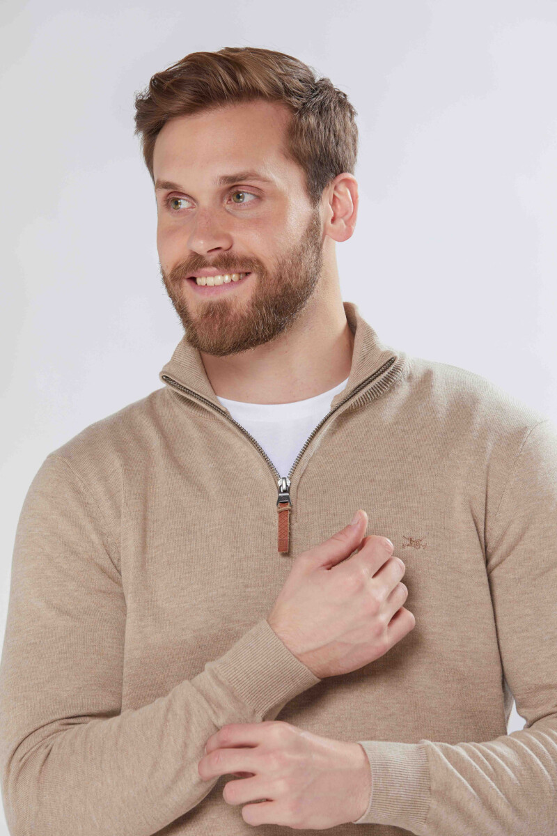 BUZO TEJIDO DE ALGODÓN - Beige 