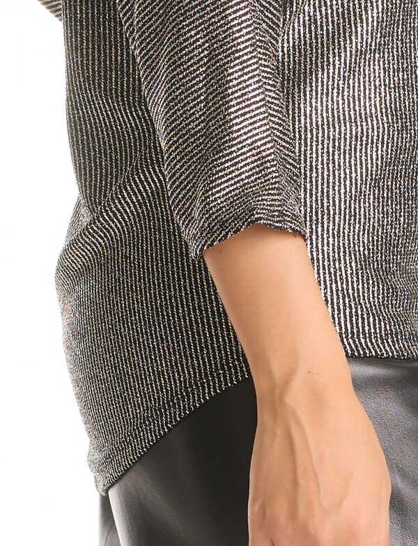 Blusa Nigth Con Brillos NEGRO/DORADO