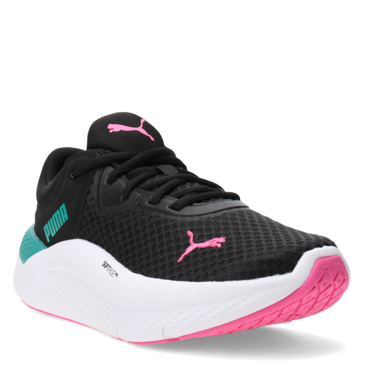 Championes de Mujer Puma Softride Pro Wns - Negro - Verde - Fucsia 