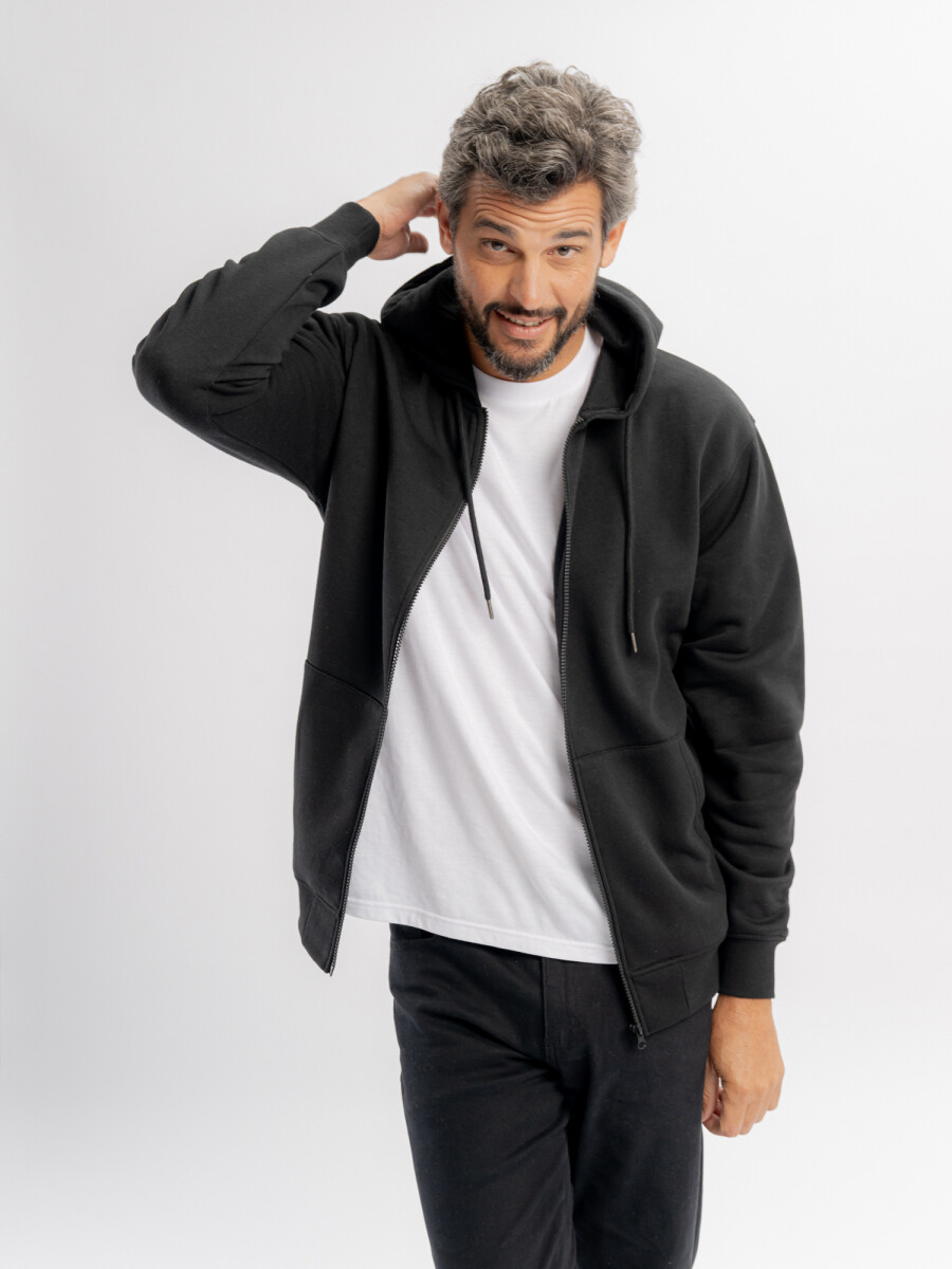 Campera felpa Enzo - negro 