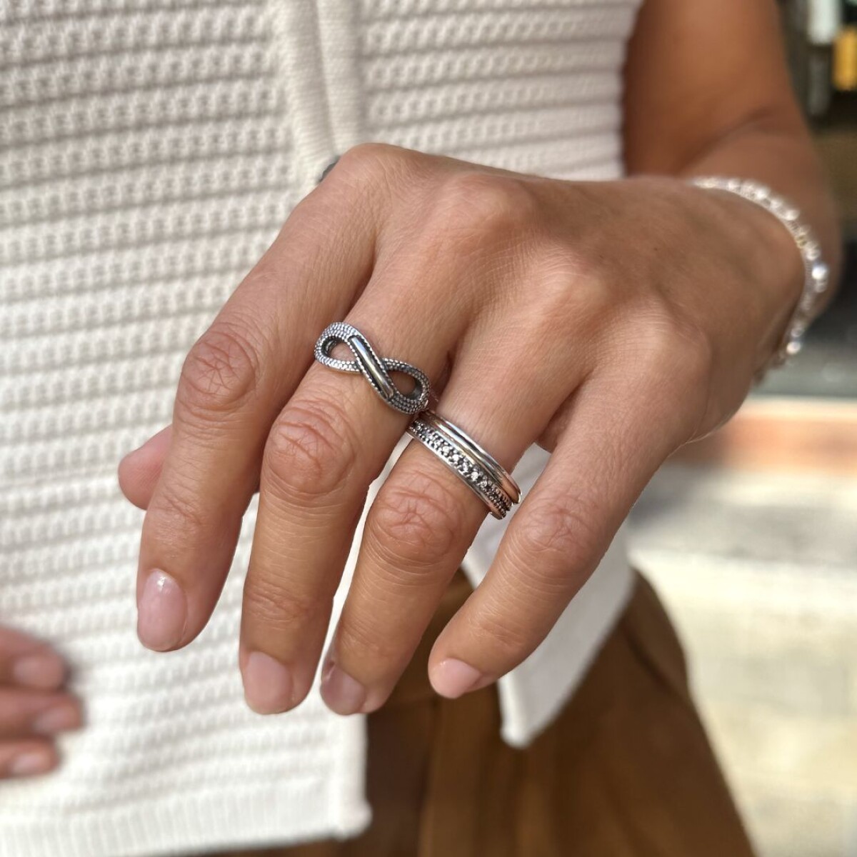 Anillo Infinito - Plata y Oro 