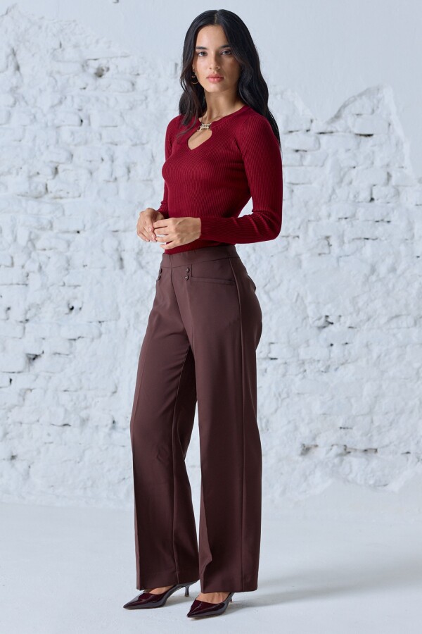 Pantalon Relaxed & Wide Leg MARRON