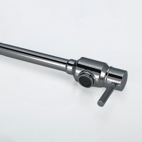 Lavatorio Monocomando Cocina Llena Ollas Brushed Nickel Solo Agua Fria 000