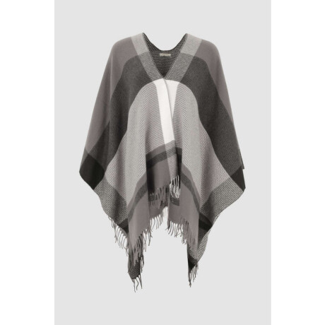 Poncho tres colores Negro