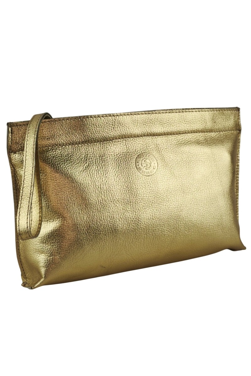 Sobre de mujer en cuero Dorado
