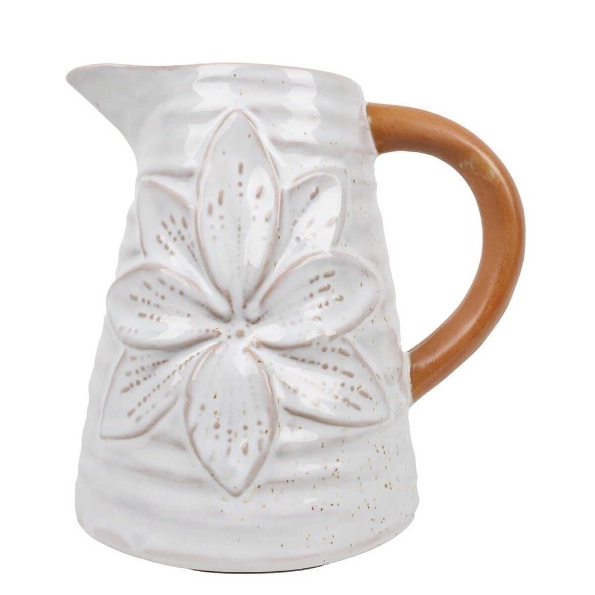 FLORERO JARRITA 15.5x12x15CM CERAMICA NATURAL 