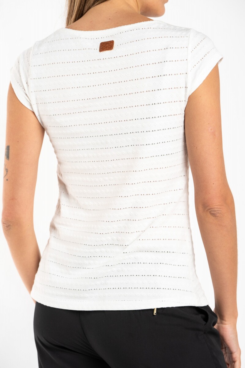 Remera Manga Corta Texturada Algodn Nacar