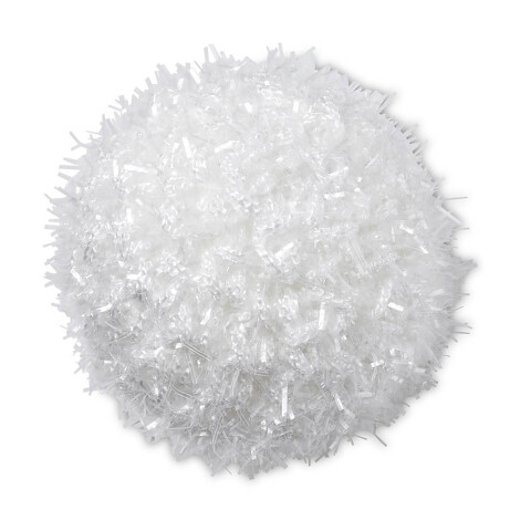 White Metallic Puff Ball Multicolor