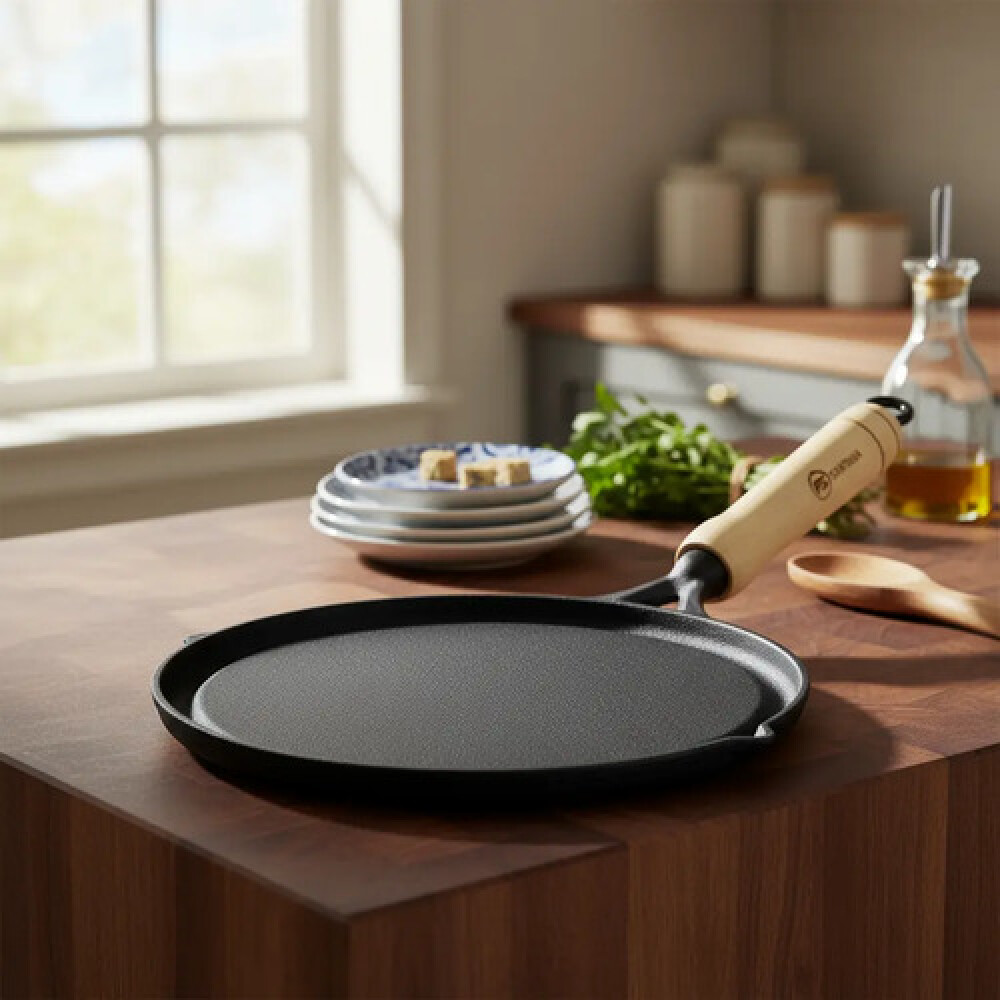 Plancha lisa hierro cabo 43.5x26x1.5 26cm SANTANA Plancha lisa hierro cabo 43.5x26x1.5 26cm SANTANA