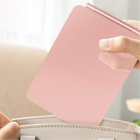 Espejo plegable con luz led Rosa