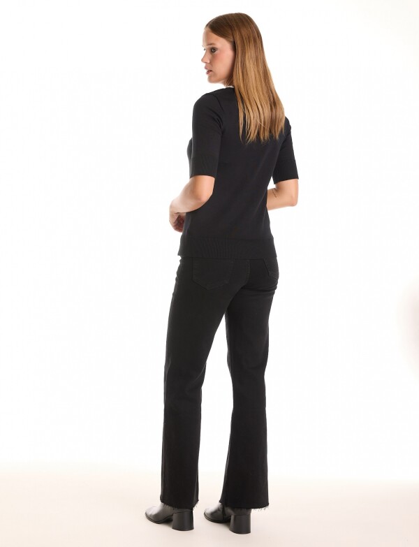 Buzo Mga Codo Det Strass NEGRO