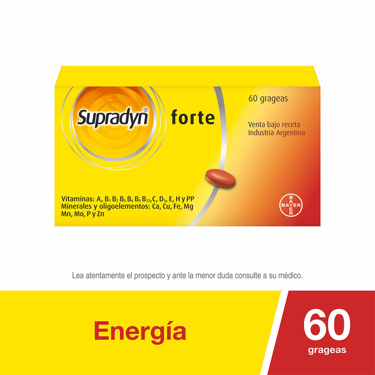 Supradyn Multivitamínico – Vitaminas, Minerales y Oligoelementos x 60 Comprimidos 