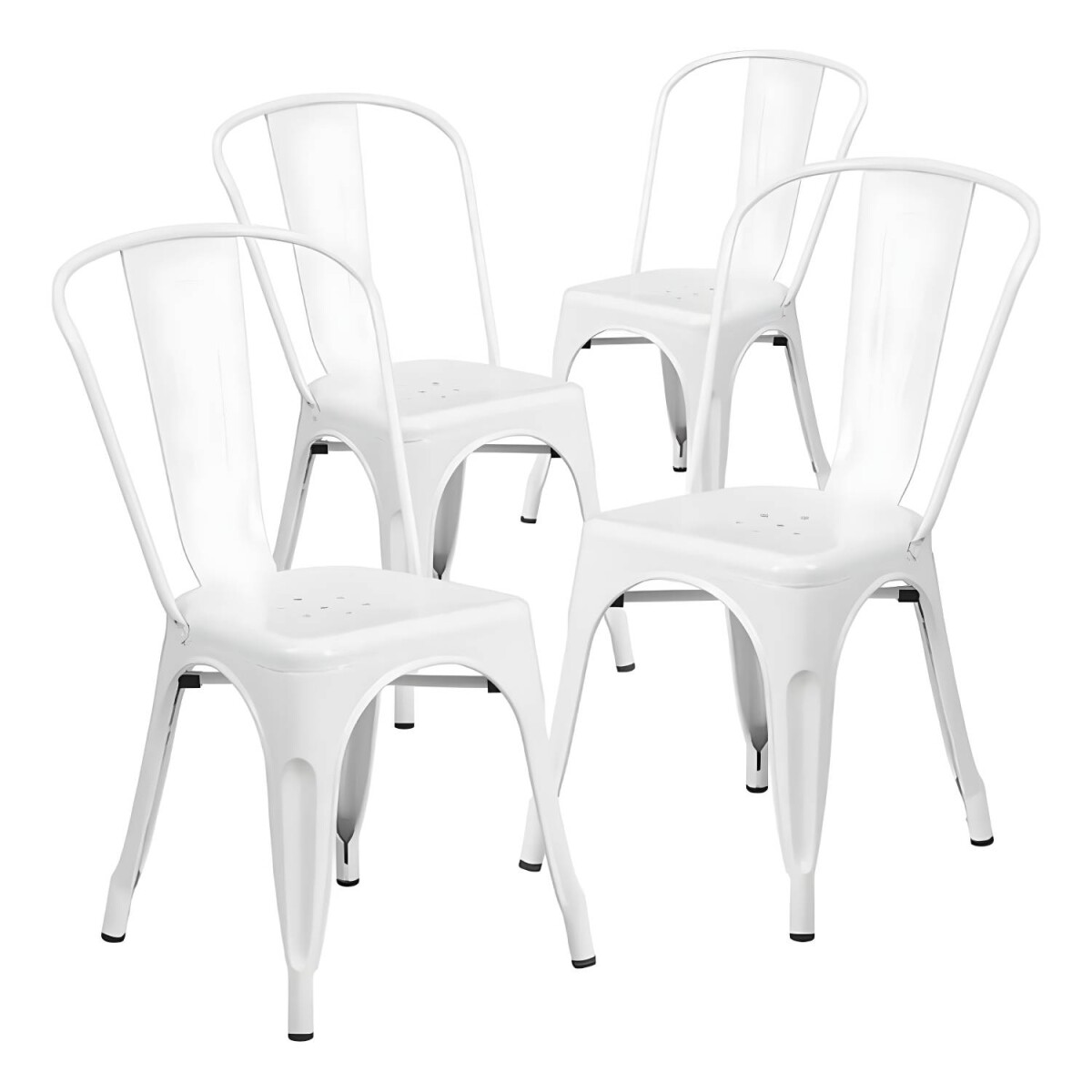 Pack 4 Sillas Tolix Lumax Varios Colores - Blanco 