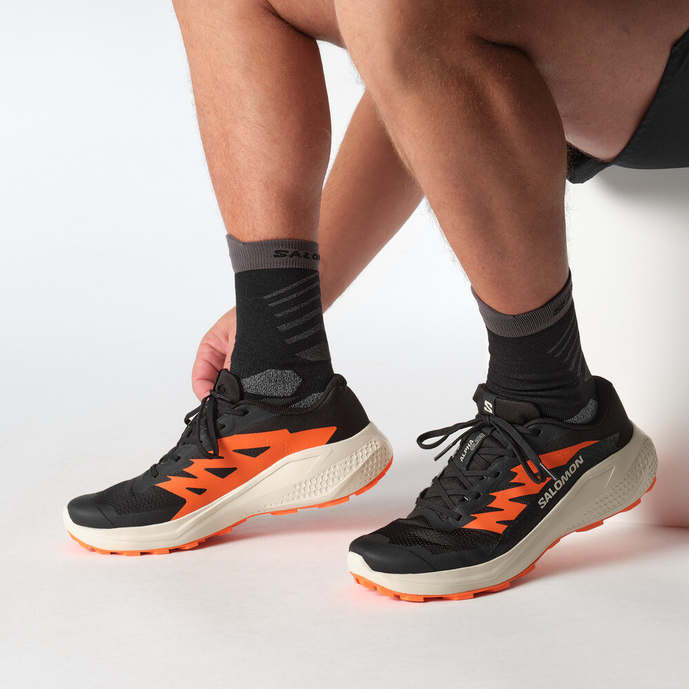 Zapatillas Trail Running Alphaglide Hombre Black/white/orange