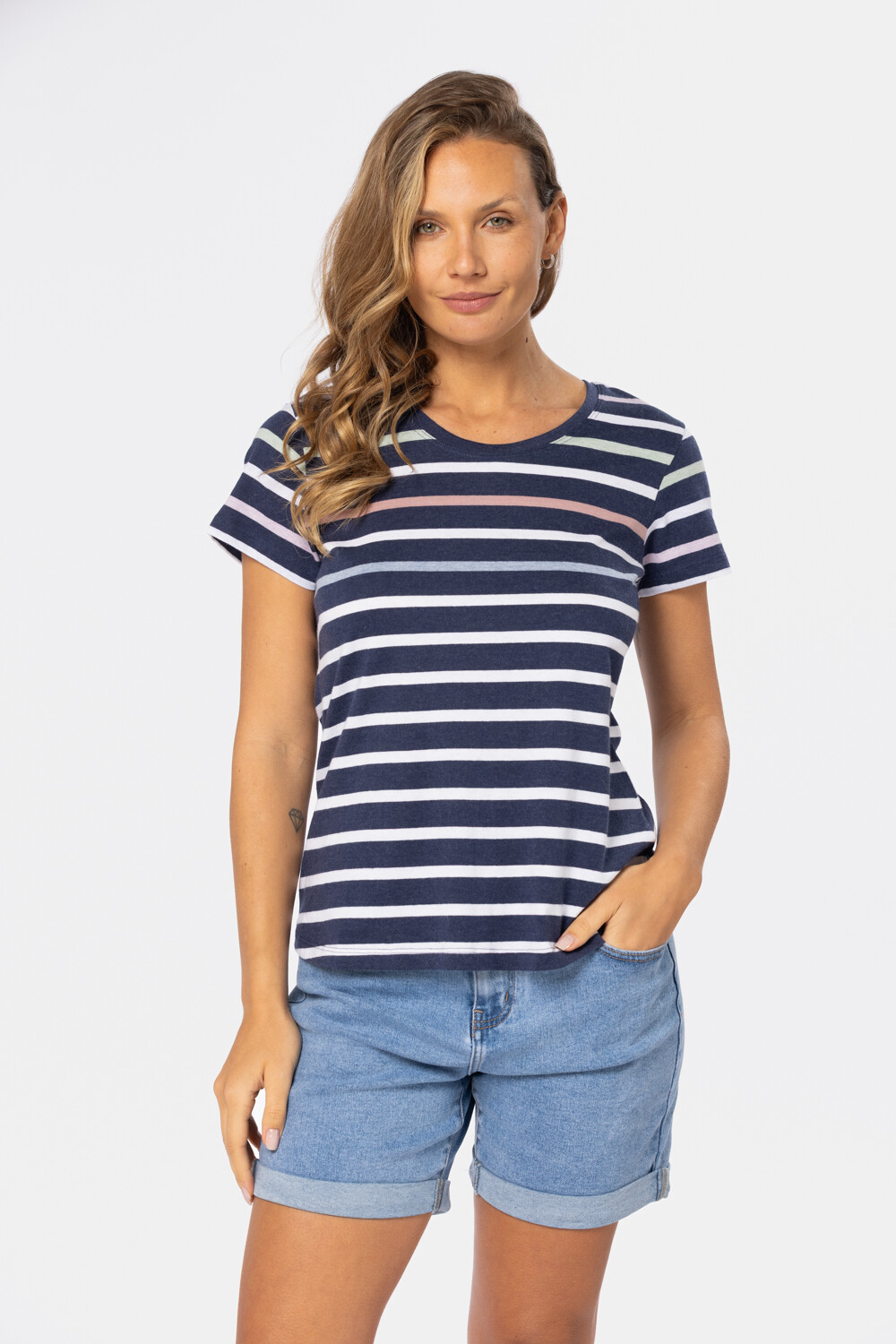 REMERA RAYADA Azul