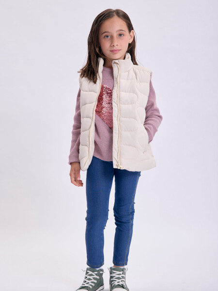 Chaleco capitoneado Beige