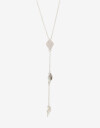 Collares Largos Metal Collar Largo Y Con Chapones - Plateado Rodio