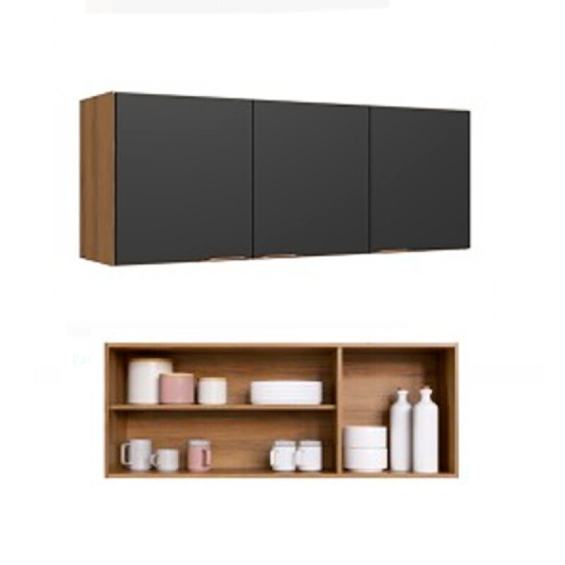 ARMARIO AEREO INEY- VE 2810 Veneza- 3Ptas -1.20m Miel-Grafit Sin color