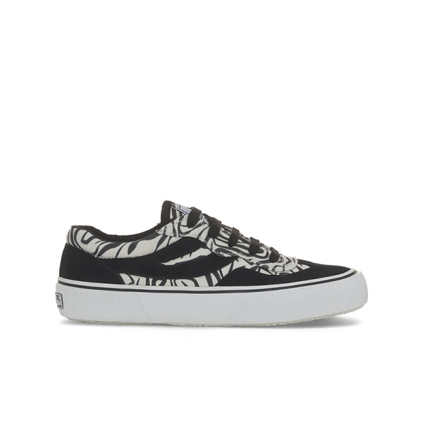 Championes Superga 2941 Revolley Zebra Print Negro