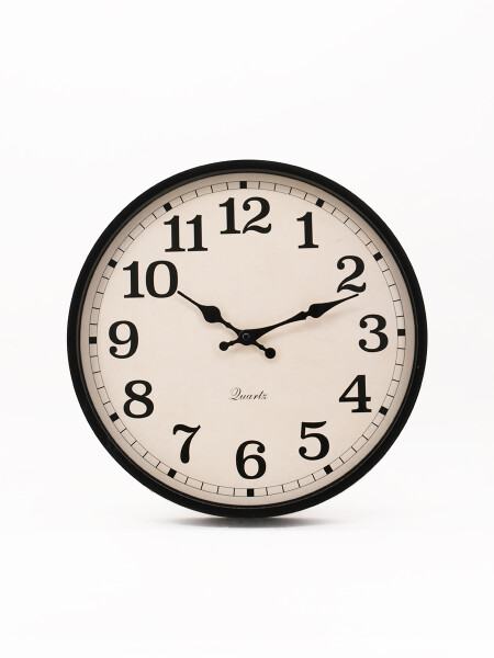 RELOJ REDONDO DE PARED NEGRO