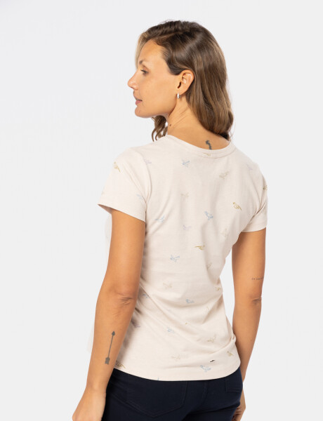 REMERA ESTAMPADA Beige