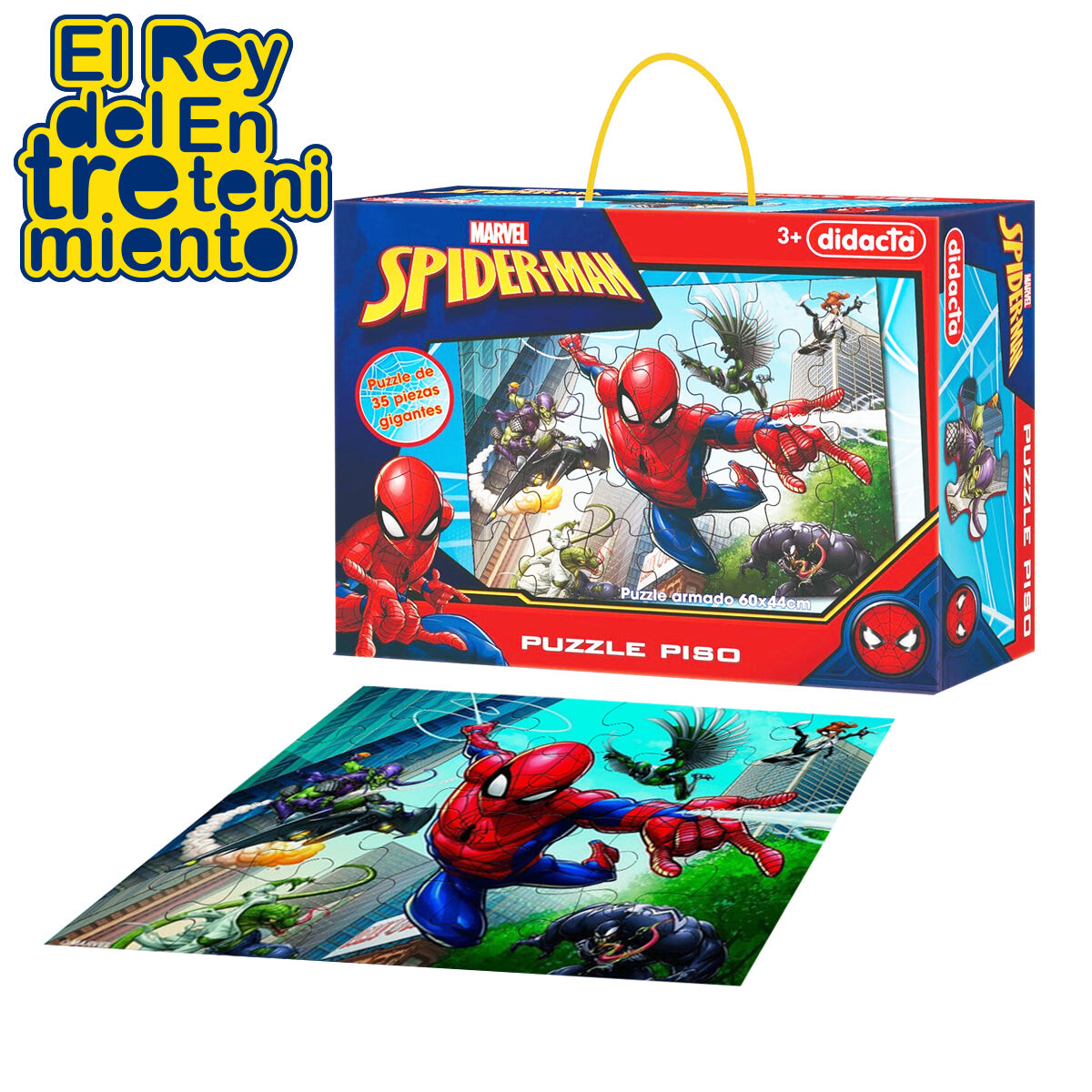 Rompecabezas Puzzle Didacta Spiderman 35 Pcs Gigantes 