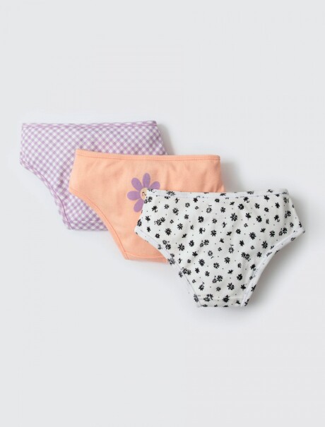 KIT CON 3 BOMBACHAS DE NIÑAS VIOLETA