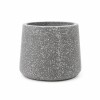MACETA COPA TERRAZO GRIS