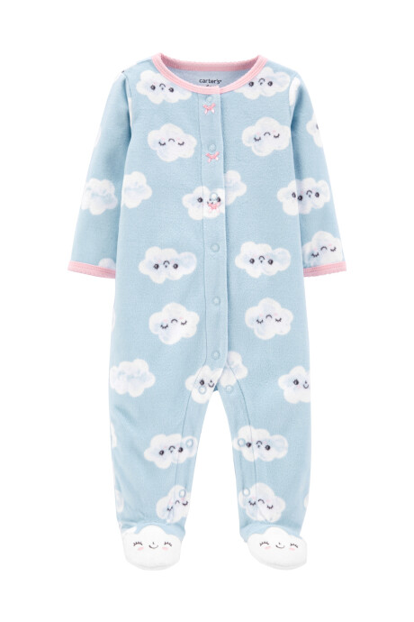 Pijama de polar con botones para dormir y jugar con nubes 0