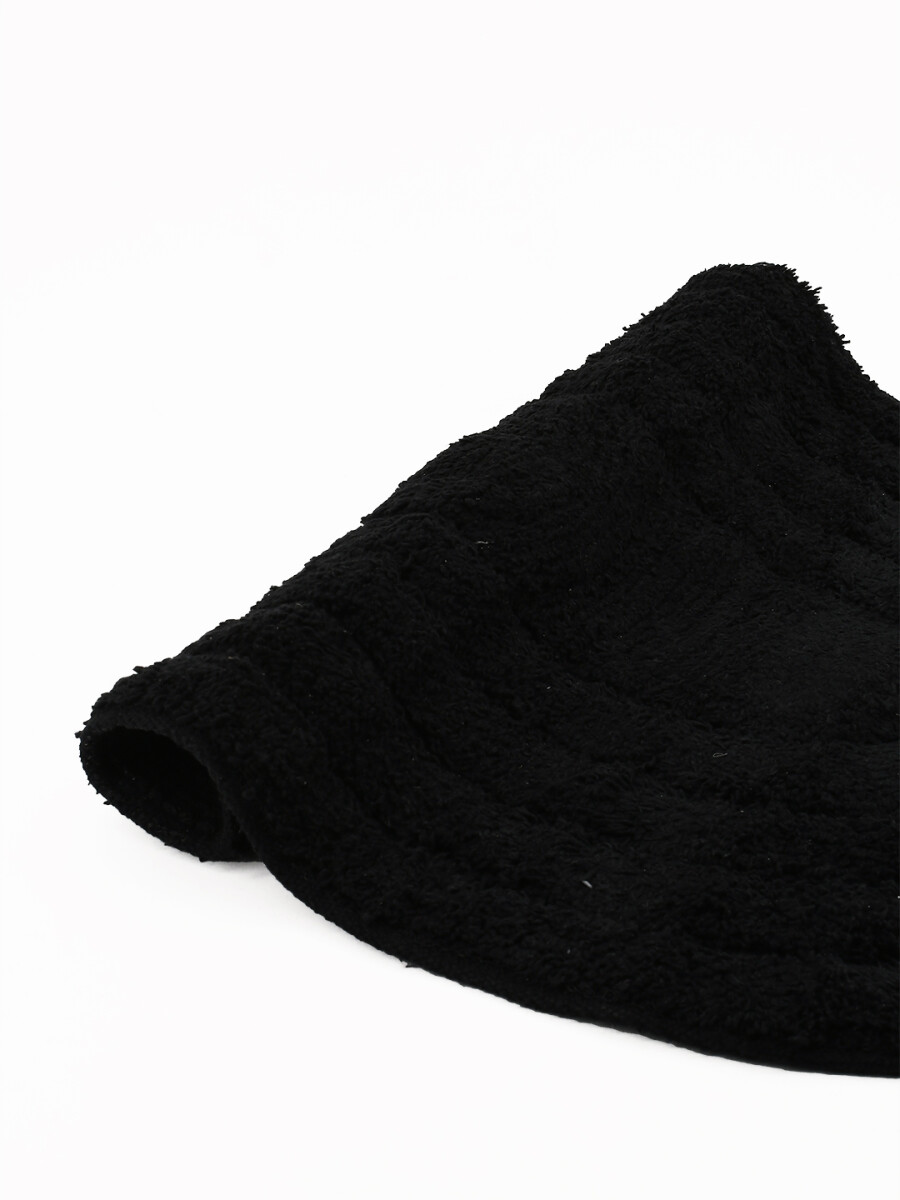ALFOMBRA DE BAÑO OVAL COTTON - NEGRO 