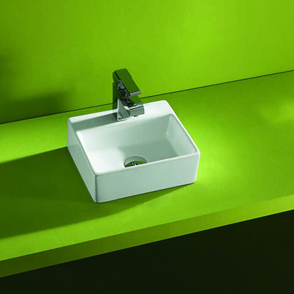 BACHA DE APOYO RECTANGULAR BLANCA PARA MONOCOMANDO Bacha De Apoyo Rectangular Blanca Para Monocomando